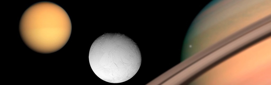 Спутники Сатурна - Титан и Энцелад